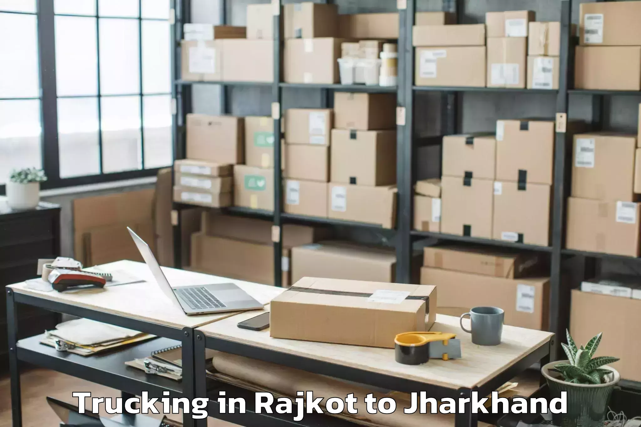 Book Rajkot to Majhiaon Trucking Online